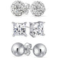 Sterling Silver Love Studs Set