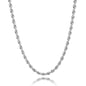 Sterling Silver Rope Twisted Link Chain Necklace