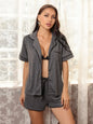 Summer thin short sleeved cardigan shorts pajama women