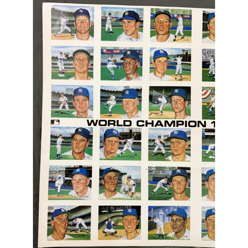 Vintage Susan Rini 1961 Yankees Uncut Press Sheet Mantle Maris Historic Limited Editions MLB Licensed Postcard Art Wall Display ⚾