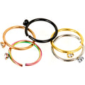 20G 5/16 Clear Gem Multi Color Seamless Circular Ring Set of 5
