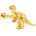 16G 1/4 Gold PVD Dangerous Dinosaur Tragus Cartilage Earring