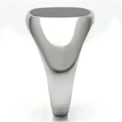 TK595 - High polished (no plating) Stainless Steel Ring with Epoxy  in