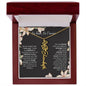 To My Beautiful Daughter Necklace I Birth Flower Necklace With Name I No Rain - No Flowers