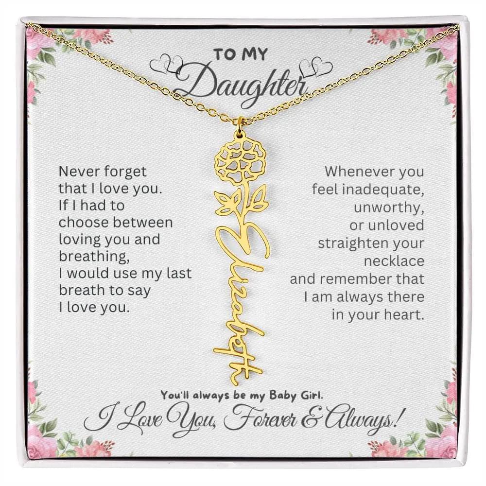 Birth Flower Necklace for Mom | Meaningful Mother's Day Gift from Daughter