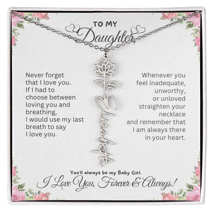 Birth Flower Necklace for Mom | Meaningful Mother's Day Gift from Daughter