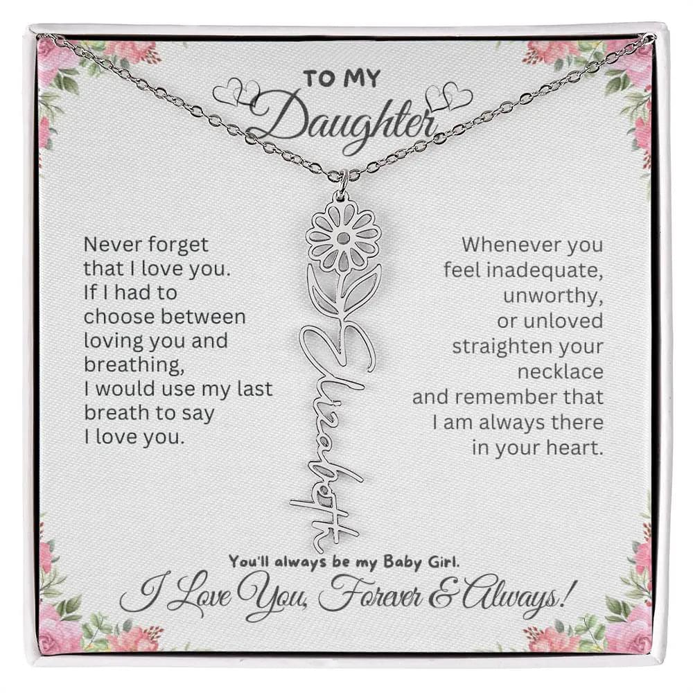 Birth Flower Necklace for Mom | Meaningful Mother's Day Gift from Daughter