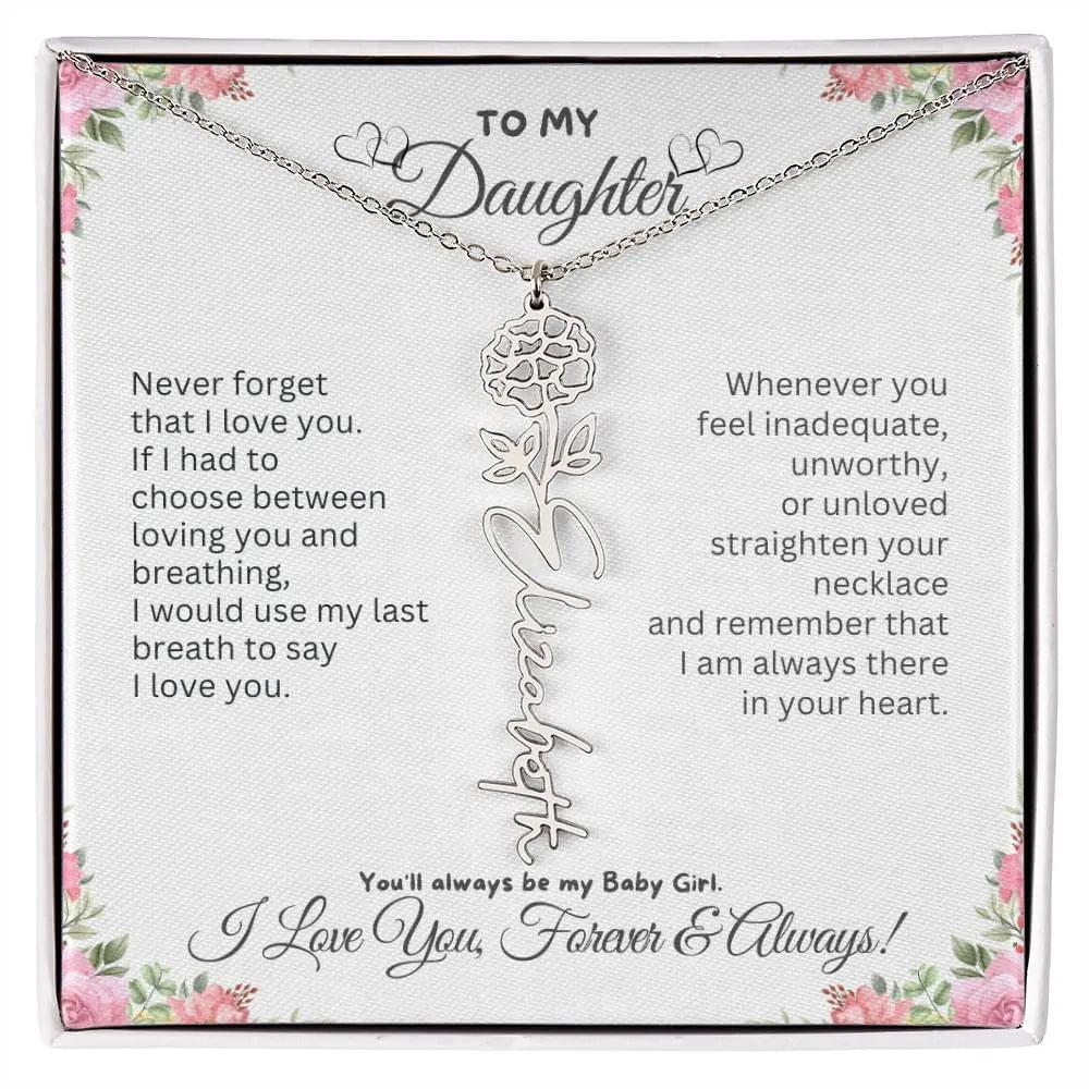 Birth Flower Necklace for Mom | Meaningful Mother's Day Gift from Daughter
