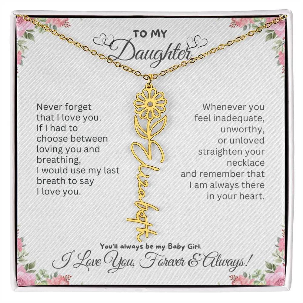 Birth Flower Necklace for Mom | Meaningful Mother's Day Gift from Daughter