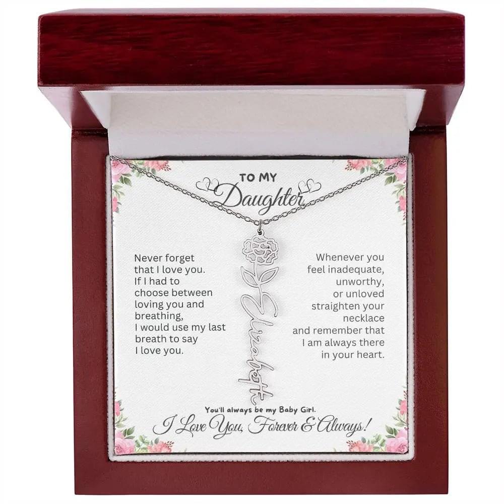 Birth Flower Necklace for Mom | Meaningful Mother's Day Gift from Daughter