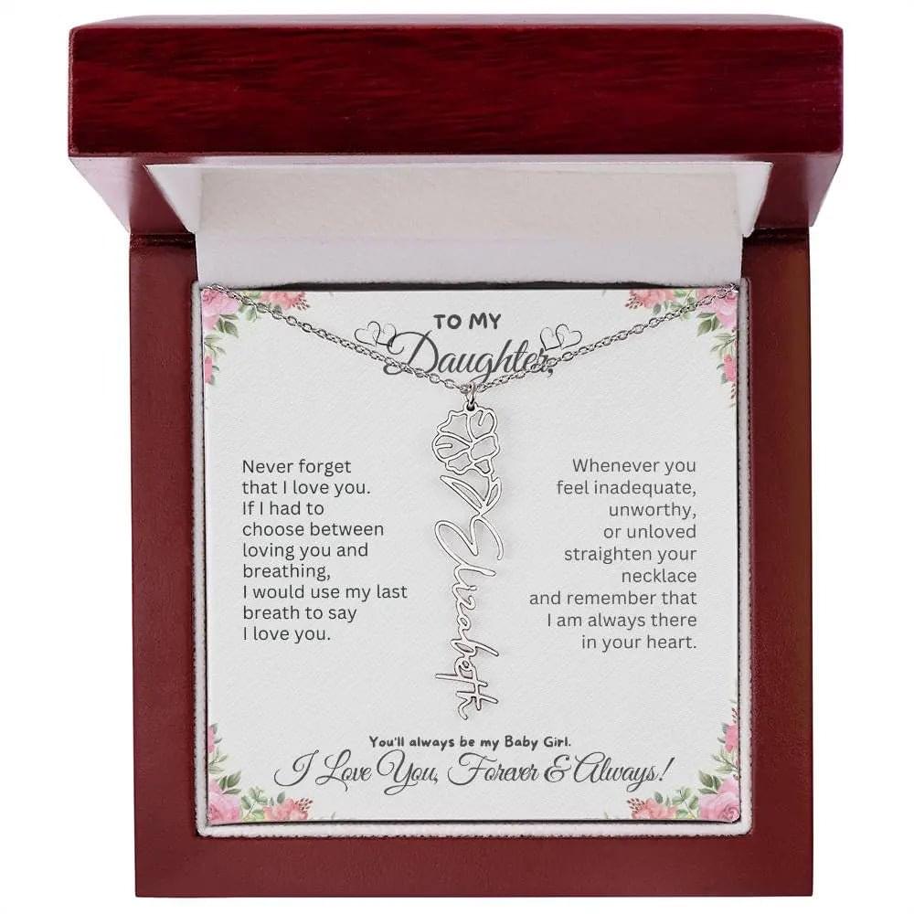 Birth Flower Necklace for Mom | Meaningful Mother's Day Gift from Daughter