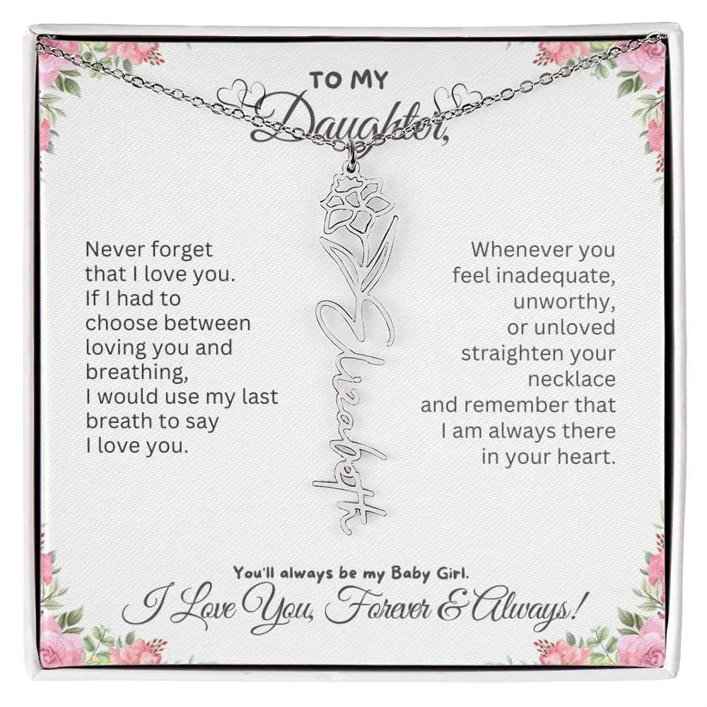 Birth Flower Necklace for Mom | Meaningful Mother's Day Gift from Daughter