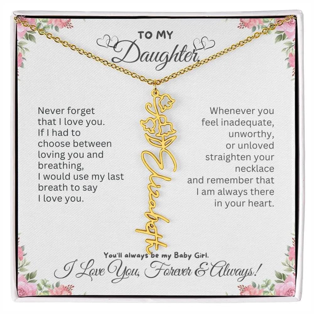 Birth Flower Necklace for Mom | Meaningful Mother's Day Gift from Daughter