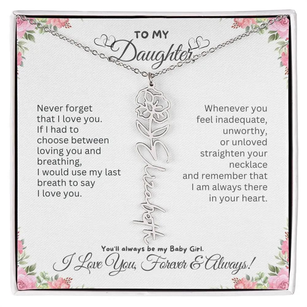 Birth Flower Necklace for Mom | Meaningful Mother's Day Gift from Daughter