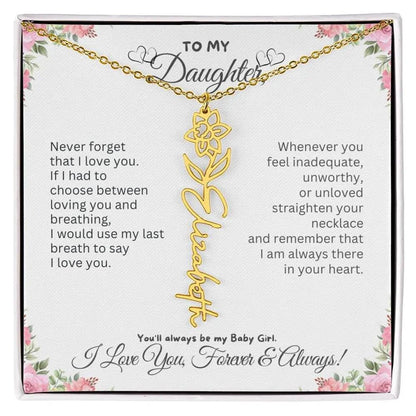 Birth Flower Necklace for Mom | Meaningful Mother's Day Gift from Daughter