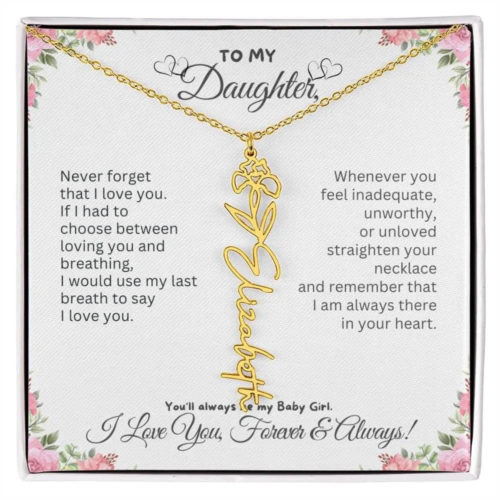 Birth Flower Necklace for Mom | Meaningful Mother's Day Gift from Daughter