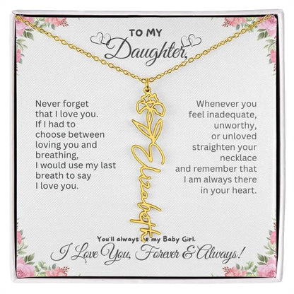 Birth Flower Necklace for Mom | Meaningful Mother's Day Gift from Daughter