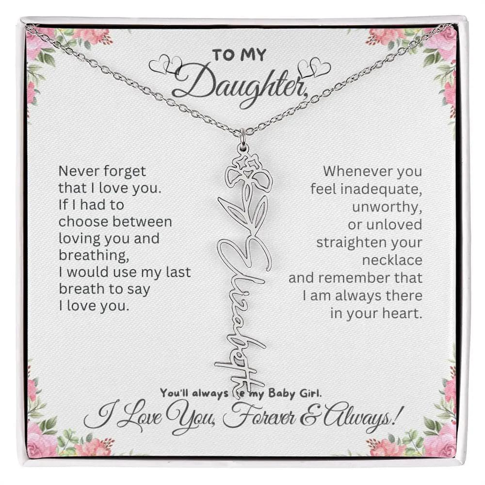 Birth Flower Necklace for Mom | Meaningful Mother's Day Gift from Daughter