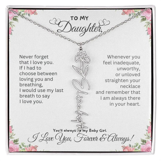 Birth Flower Necklace for Mom | Meaningful Mother's Day Gift from Daughter