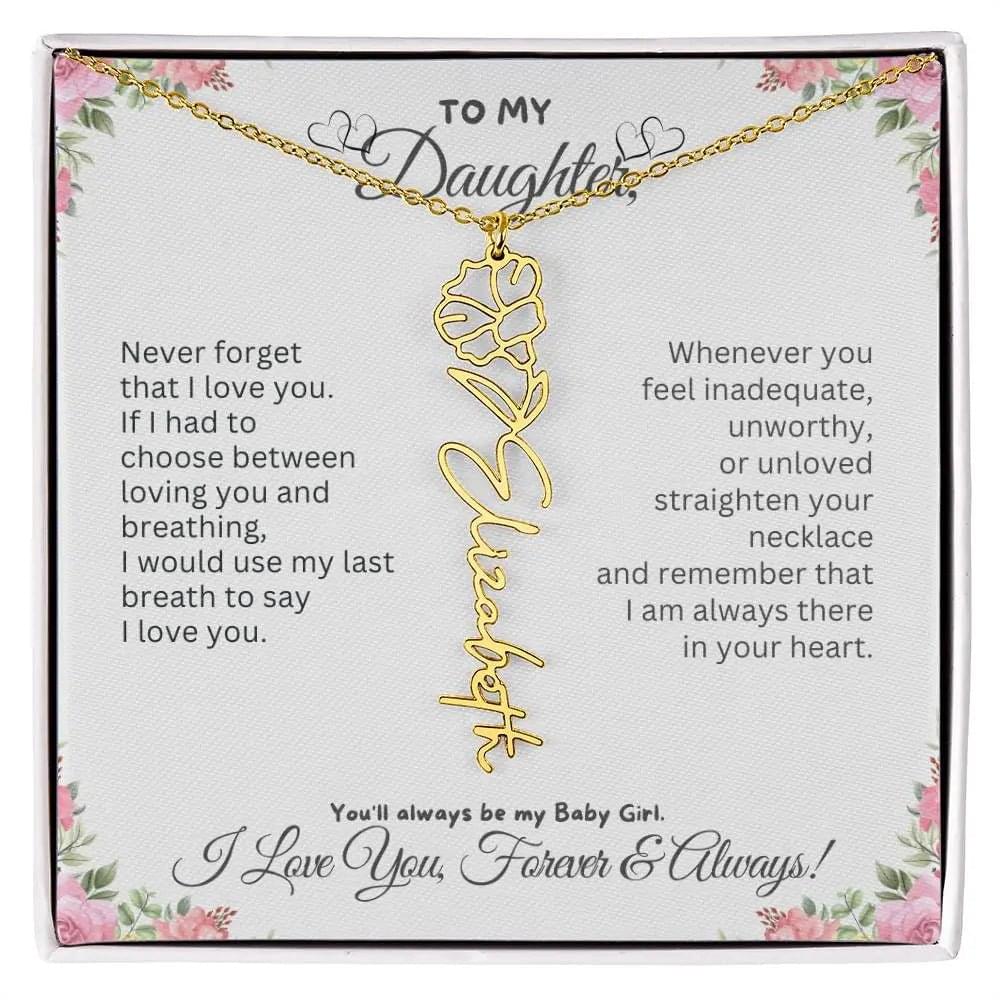 Birth Flower Necklace for Mom | Meaningful Mother's Day Gift from Daughter