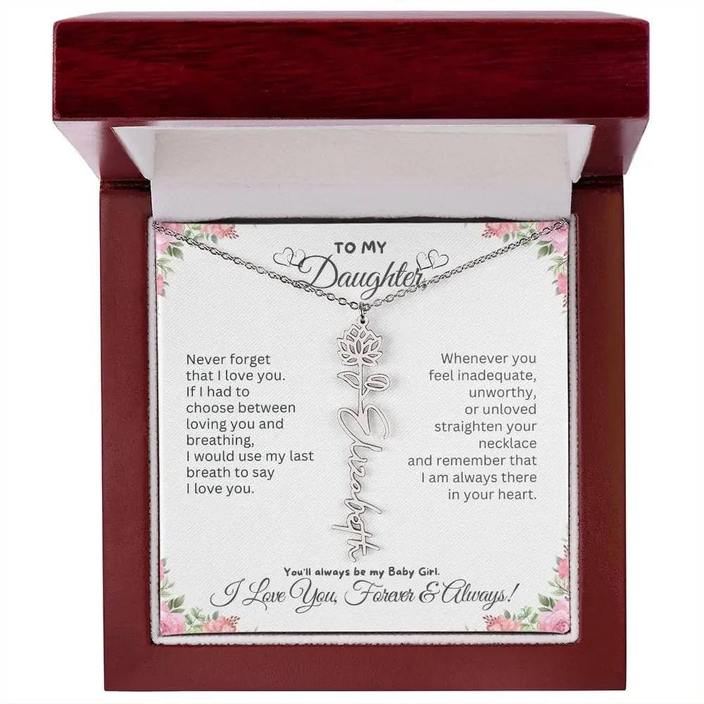 Birth Flower Necklace for Mom | Meaningful Mother's Day Gift from Daughter