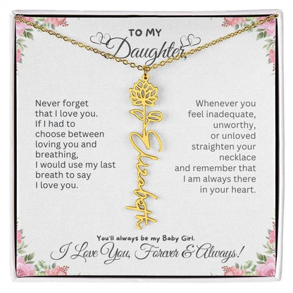 Birth Flower Necklace for Mom | Meaningful Mother's Day Gift from Daughter