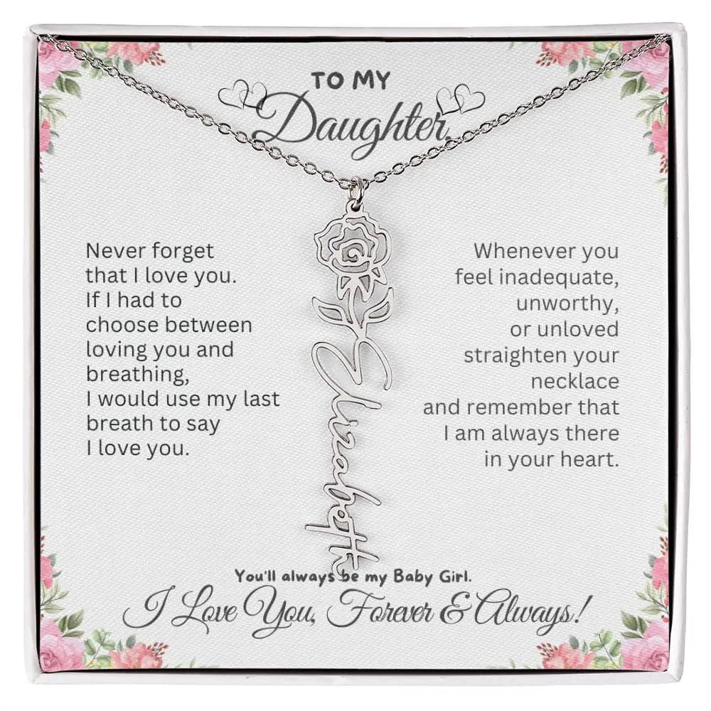 Birth Flower Necklace for Mom | Meaningful Mother's Day Gift from Daughter