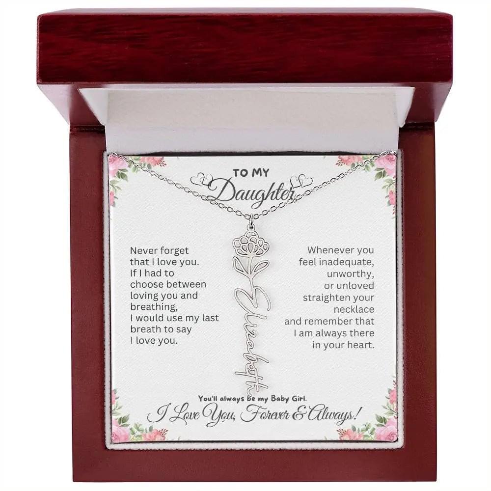 Birth Flower Necklace for Mom | Meaningful Mother's Day Gift from Daughter