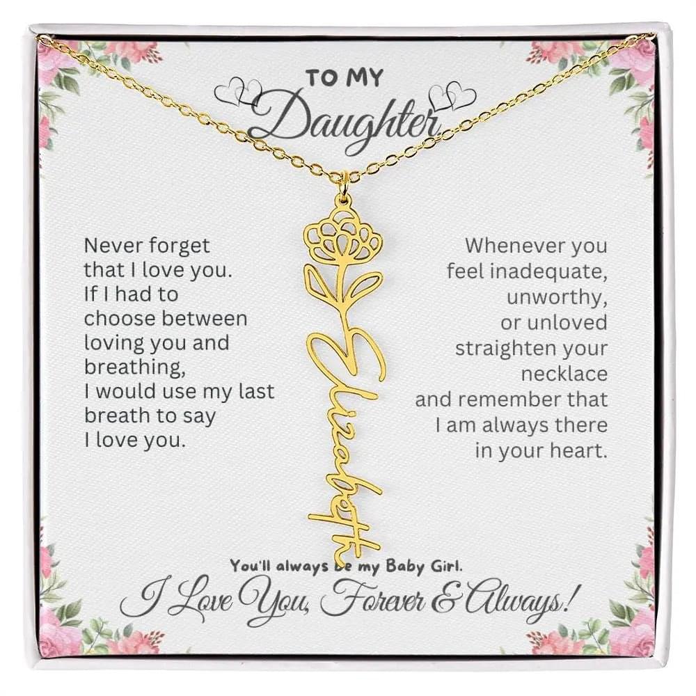 Birth Flower Necklace for Mom | Meaningful Mother's Day Gift from Daughter