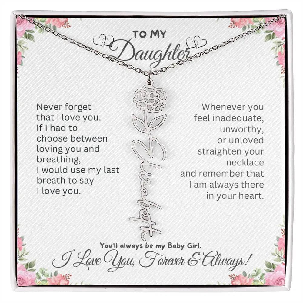 Birth Flower Necklace for Mom | Meaningful Mother's Day Gift from Daughter