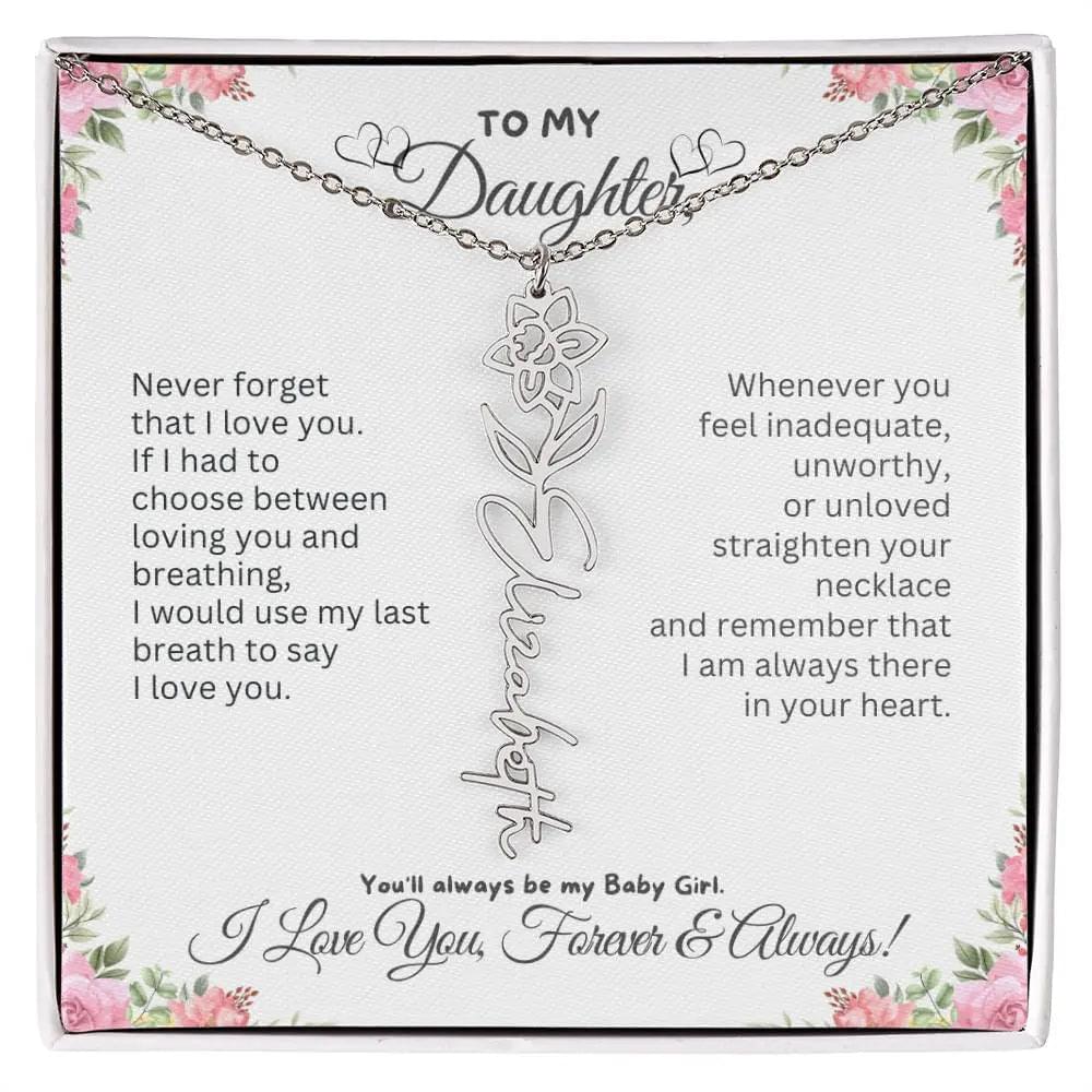 Birth Flower Necklace for Mom | Meaningful Mother's Day Gift from Daughter