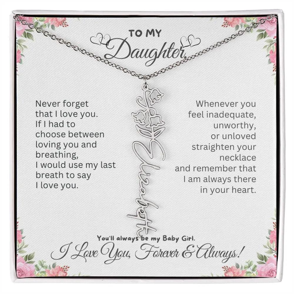 Birth Flower Necklace for Mom | Meaningful Mother's Day Gift from Daughter