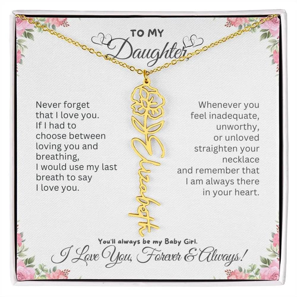 Birth Flower Necklace for Mom | Meaningful Mother's Day Gift from Daughter