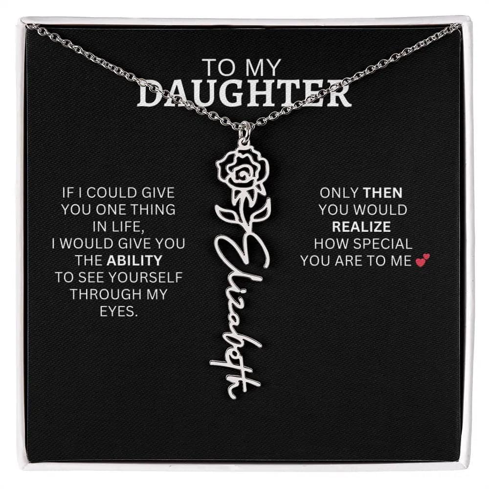 Birth Flower Necklace | Emotional Send Off Gift for Daughter Leaving for College