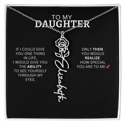 Birth Flower Necklace | Emotional Send Off Gift for Daughter Leaving for College