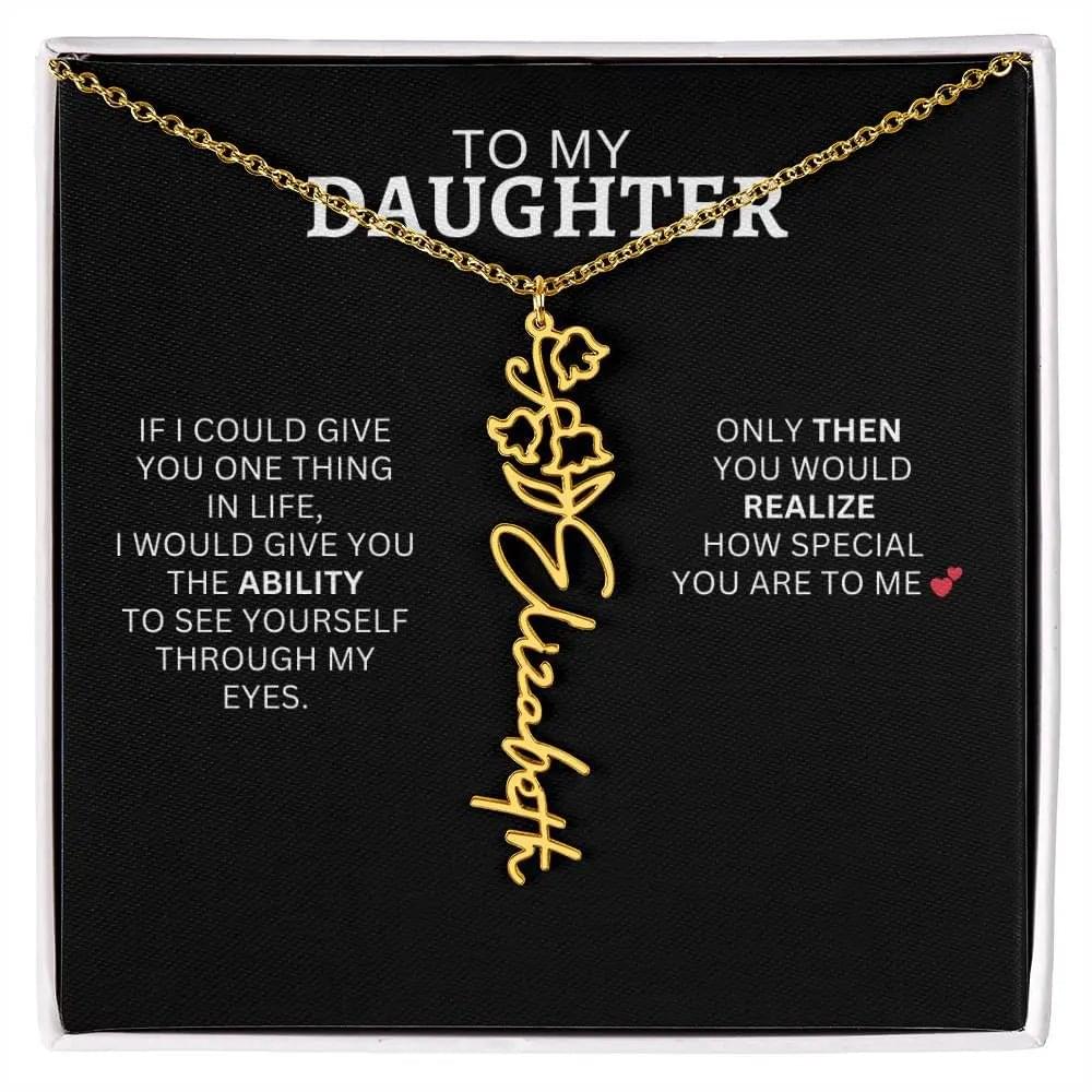 Birth Flower Necklace | Emotional Send Off Gift for Daughter Leaving for College