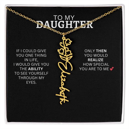 Birth Flower Necklace | Emotional Send Off Gift for Daughter Leaving for College