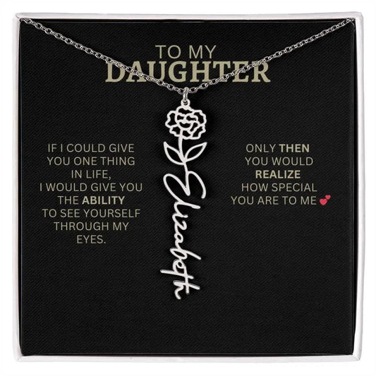 Birth Flower Necklace | Encouragement Gift for Daughter Going Through a Hard Time