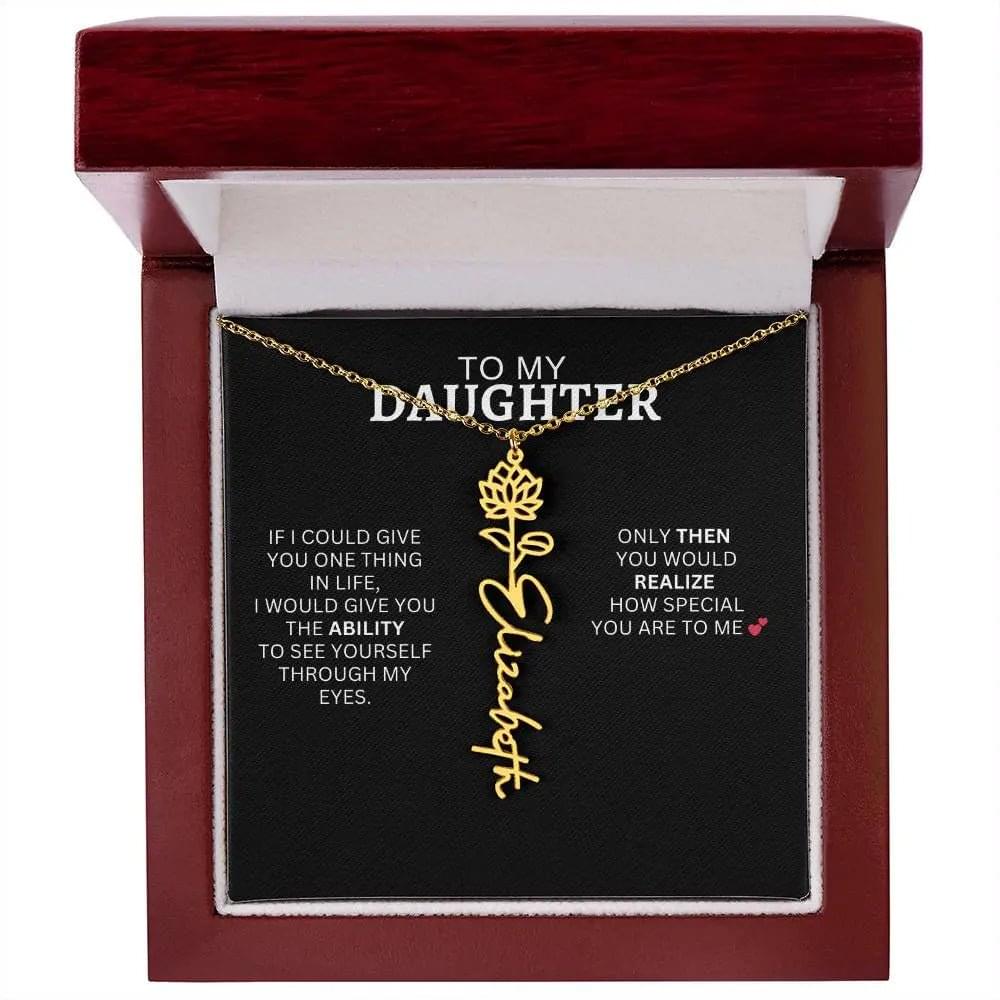 Birth Flower Necklace | Emotional Send Off Gift for Daughter Leaving for College