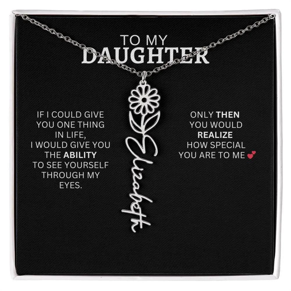 Birth Flower Necklace | Emotional Send Off Gift for Daughter Leaving for College