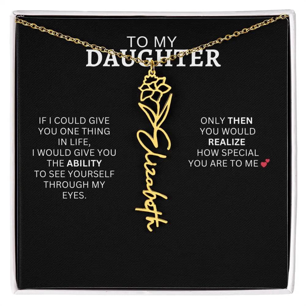 Birth Flower Necklace | Emotional Send Off Gift for Daughter Leaving for College