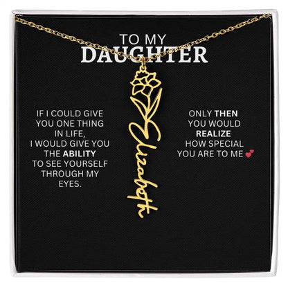 Birth Flower Necklace | Emotional Send Off Gift for Daughter Leaving for College
