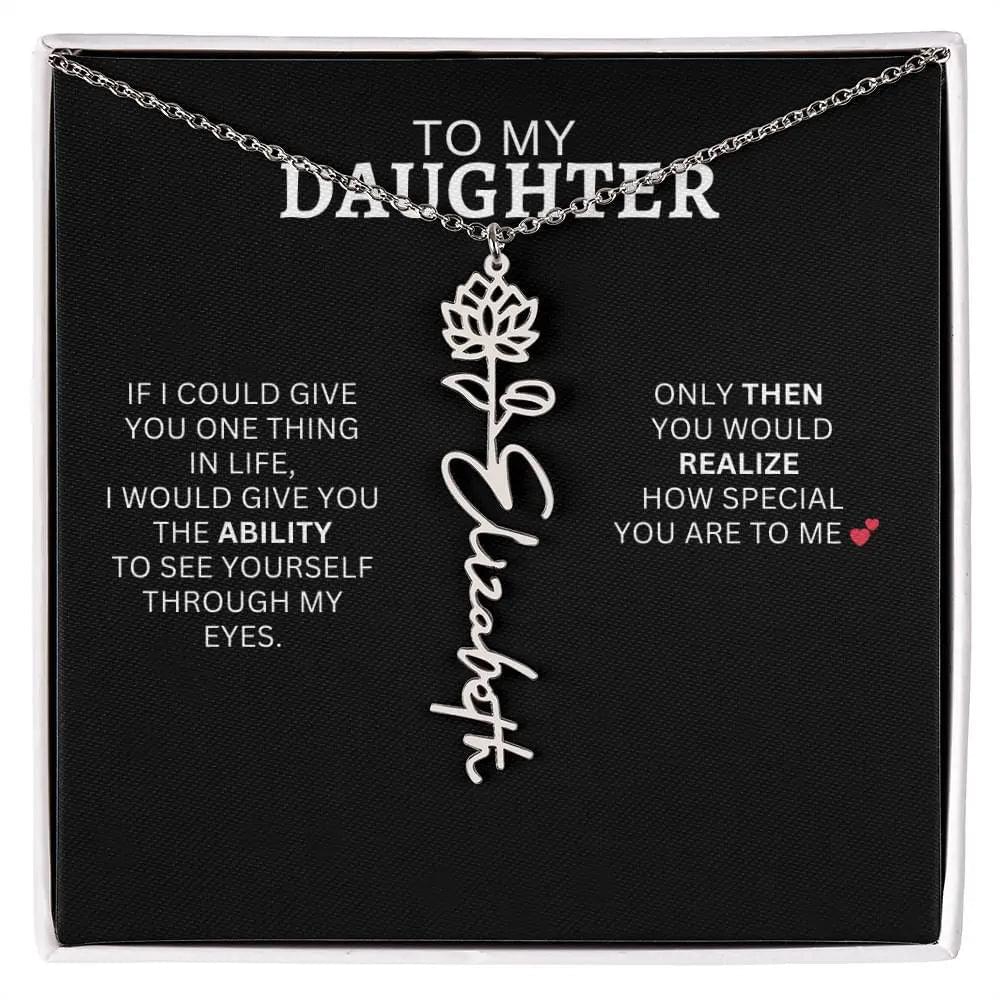 Birth Flower Necklace | Emotional Send Off Gift for Daughter Leaving for College