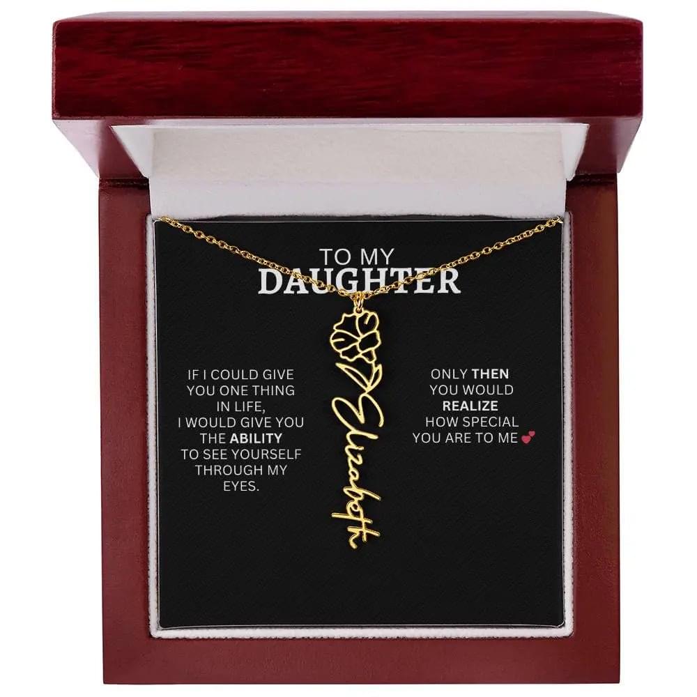 Birth Flower Necklace | Emotional Send Off Gift for Daughter Leaving for College