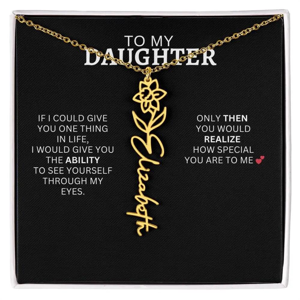 Birth Flower Necklace | Emotional Send Off Gift for Daughter Leaving for College