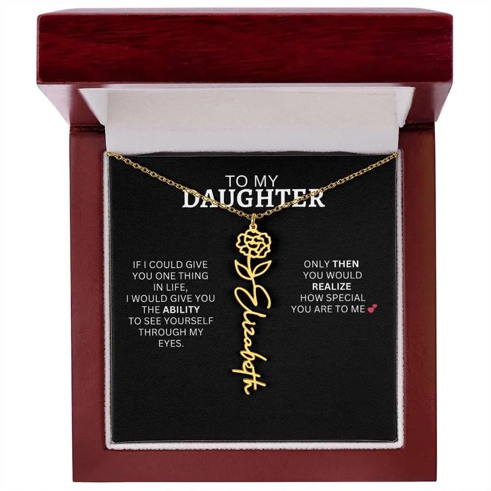 Birth Flower Necklace | Emotional Send Off Gift for Daughter Leaving for College
