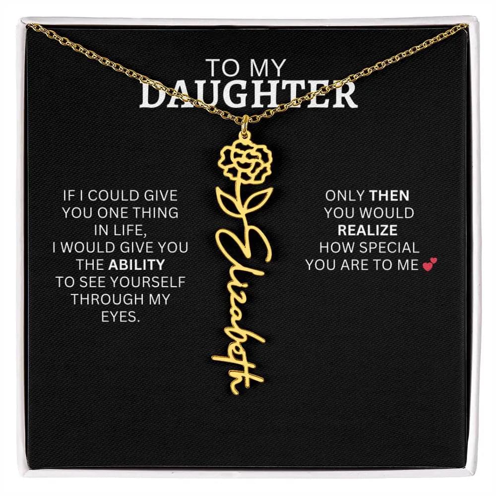 Birth Flower Necklace | Emotional Send Off Gift for Daughter Leaving for College