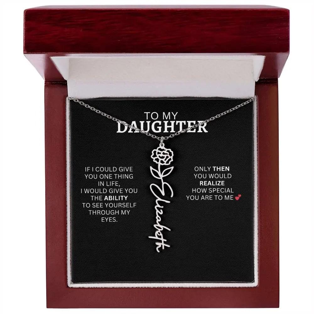 Birth Flower Necklace | Emotional Send Off Gift for Daughter Leaving for College