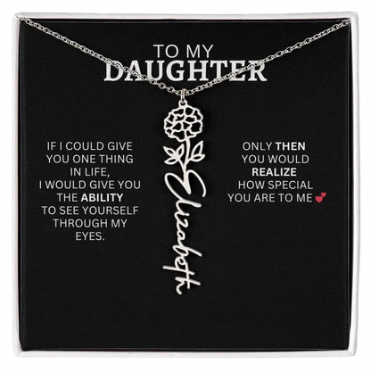 Birth Flower Necklace | Emotional Send Off Gift for Daughter Leaving for College