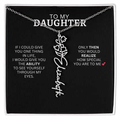 Birth Flower Necklace | Emotional Send Off Gift for Daughter Leaving for College